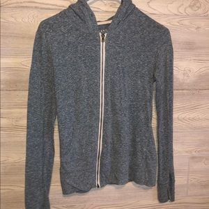 light blue zip up hoodie